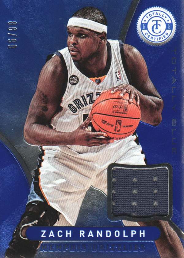 2012-13 Totally Certified Blue Materials #55 Zach Randolph/99