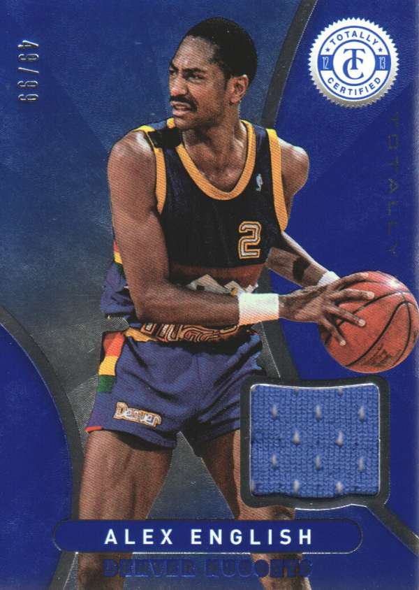 2012-13 Totally Certified Blue Materials #85 Alex English/99
