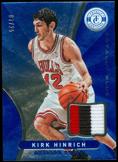 2012-13 Totally Certified Blue Materials Prime #24 Kirk Hinrich/25