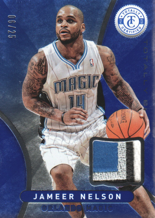 2012-13 Totally Certified Blue Materials Prime #68 Jameer Nelson/25