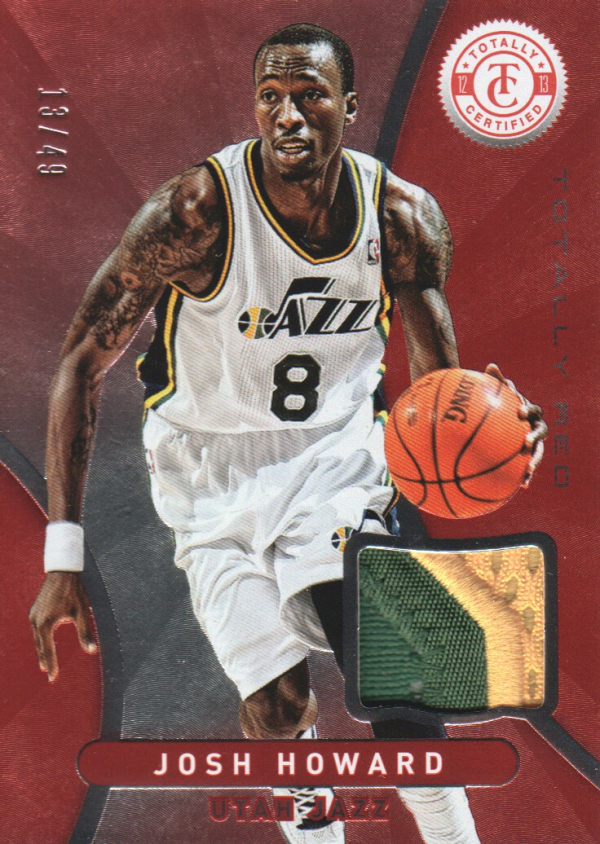 2012-13 Totally Certified Red Materials Prime #70 Josh Howard