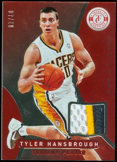 2012-13 Totally Certified Red Materials Prime #104 Tyler Hansbrough