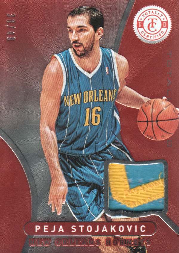 2012-13 Totally Certified Red Materials Prime #168 Peja Stojakovic