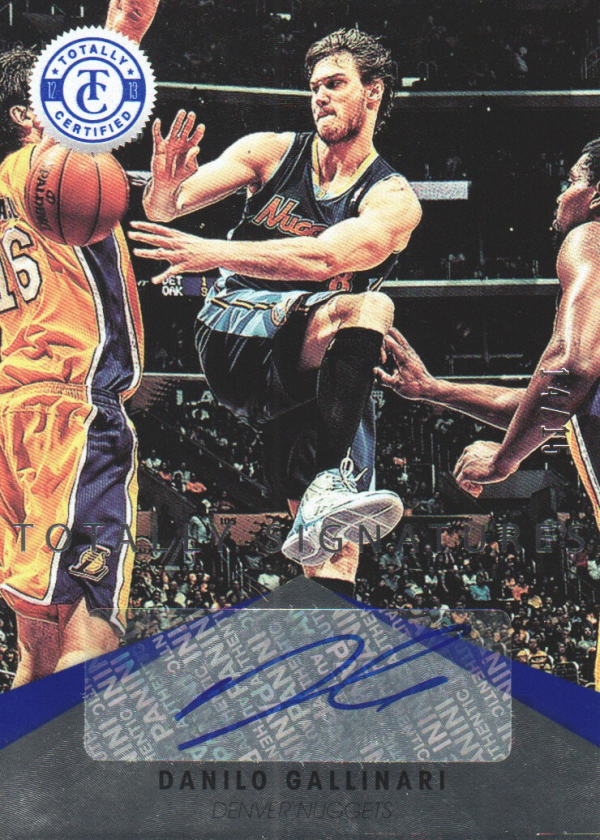2012-13 Totally Certified Blue Autographs #2 Danilo Gallinari