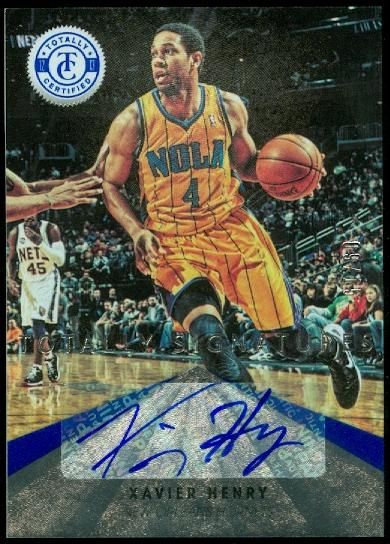 2012-13 Totally Certified Blue Autographs #16 Xavier Henry