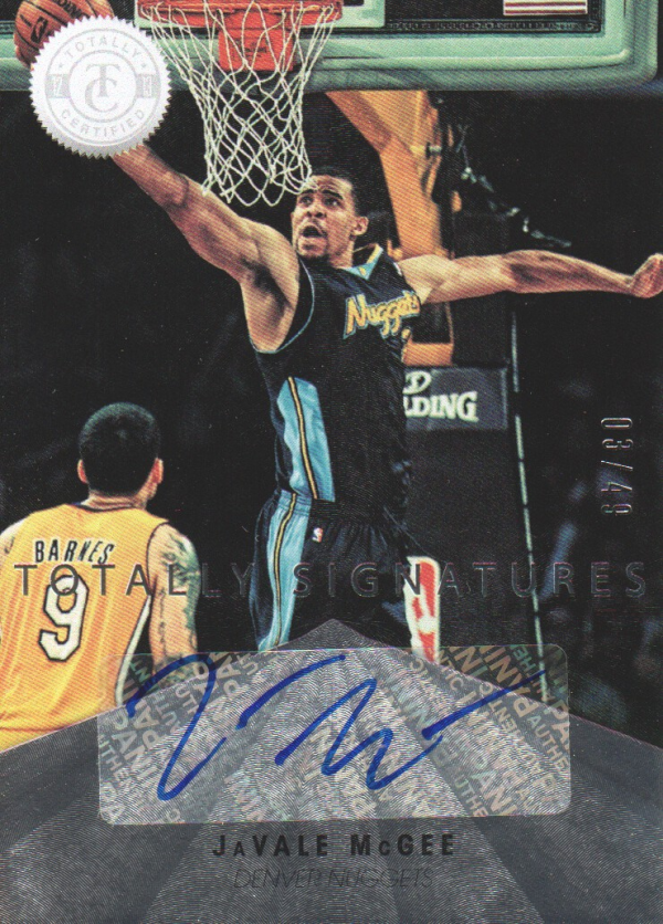 2012-13 Totally Certified Autographs #51 JaVale McGee/49