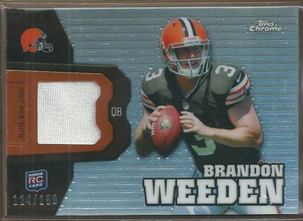 2012 Topps Chrome Rookie Relics Refractors #RR4 Brandon Weeden