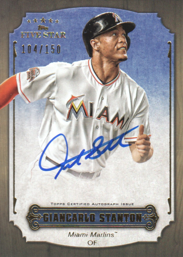2012 Topps Five Star Active Autographs #GS Giancarlo Stanton/150