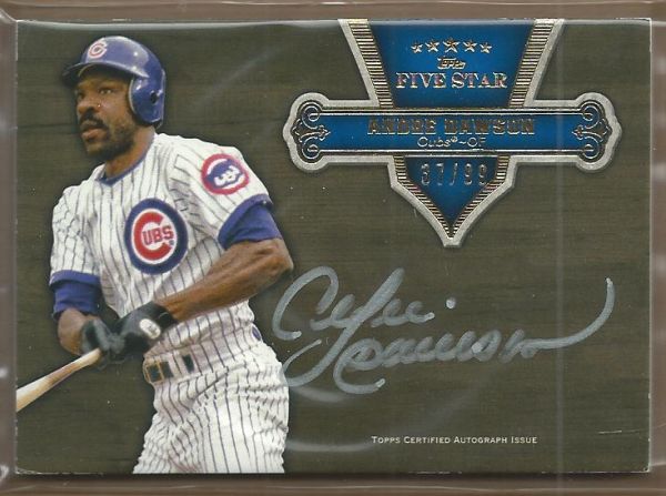 2012 Topps Five Star Silver Ink Autographs #AD Andre Dawson