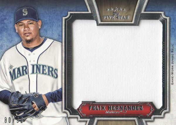 2012 Topps Five Star Jumbo Jersey #FH Felix Hernandez