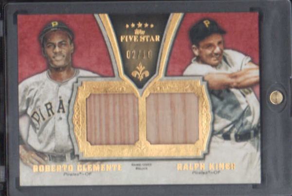 2012 Topps Five Star Retired Dual Relics #CK Ralph Kiner/Roberto Clemente