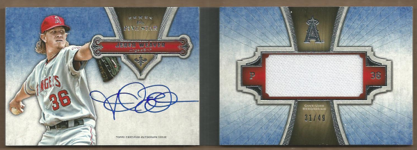 2012 Topps Five Star Jumbo Relic Autograph Books #JW Jered Weaver EXCH