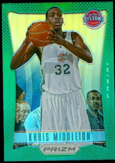 2012-13 Panini Prizm Prizms Green #285 Khris Middleton