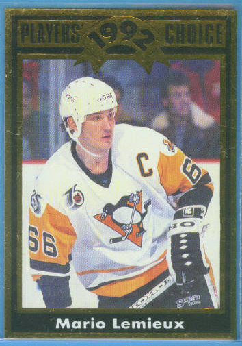 1992 Cartwright's Player's Choice Gold Card #2 Mario Lemieux