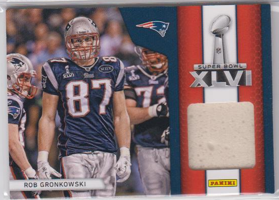 2012 Panini Black Friday Super Bowl Materials Pylons #13 Rob Gronkowski