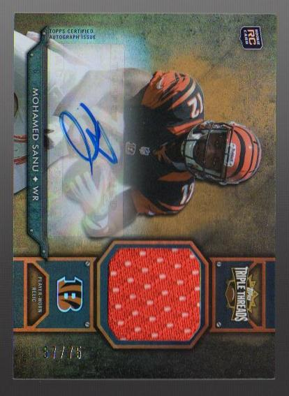 2012 Topps Triple Threads Rookies Autographed Relics Sepia #TTRAR43 Mohamed Sanu