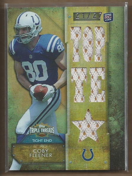 2012 Topps Triple Threads Relic Sepia #TTR45 Coby Fleener