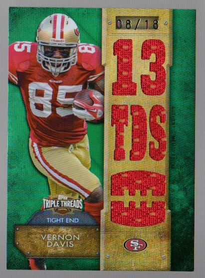 2012 Topps Triple Threads Relic Emerald #TTR107 Vernon Davis