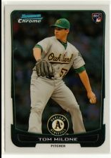 2012 Bowman Chrome Draft #44 Tom Milone RC