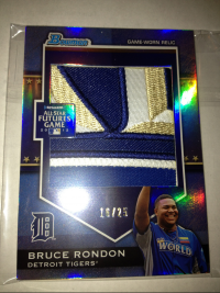 2012 Bowman Draft Future's Game Jumbo Patch #BR Bruce Rondon