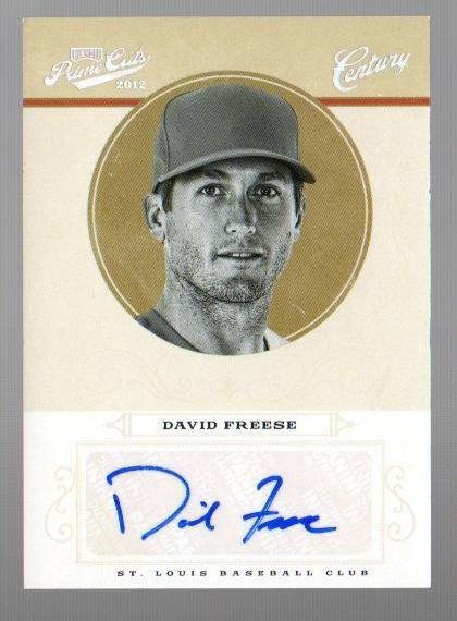 2012 Prime Cuts Century Silver Signatures #15 David Freese/25