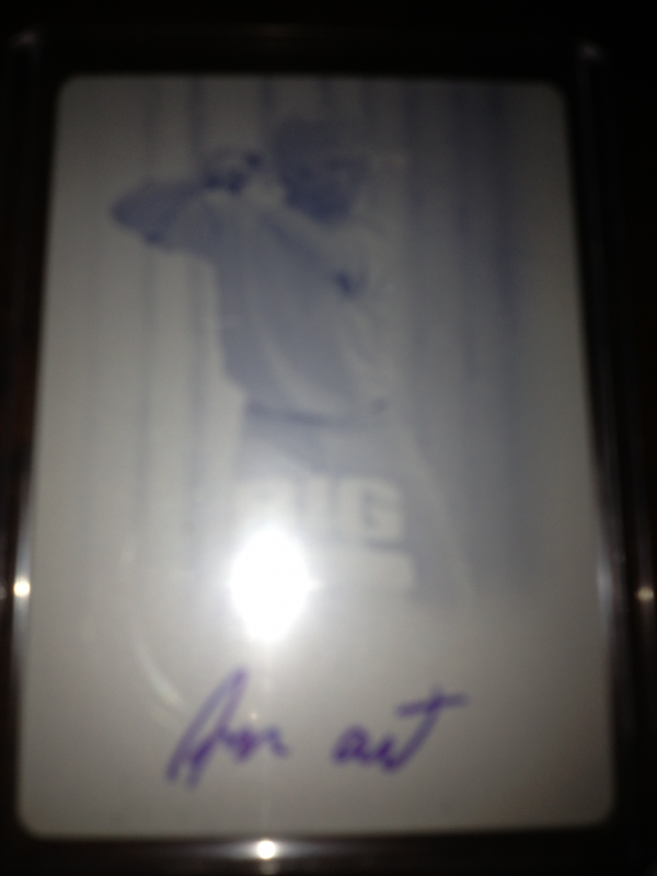 2012 Leaf Ultimate Draft Big Sticks Printing Plates Cyan #AM1 Alfredo Marte