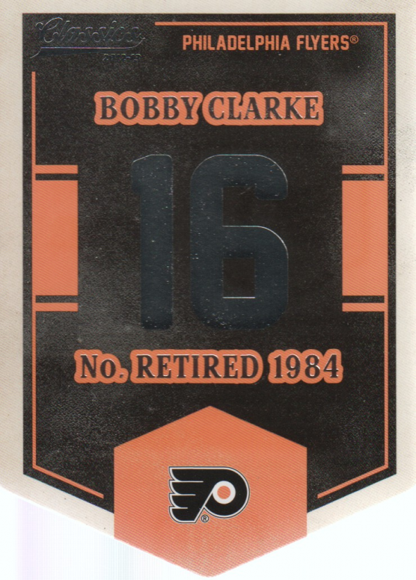 2012-13 Classics Signatures Banner Numbers #58 Bobby Clarke