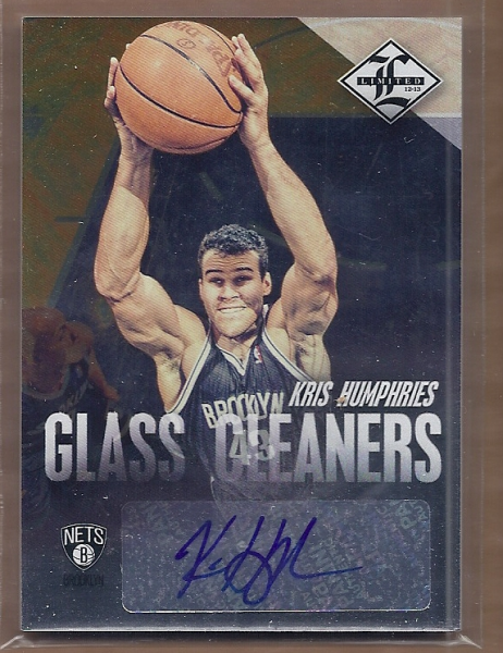 2012-13 Limited Glass Cleaners Signatures #5 Kris Humphries/199