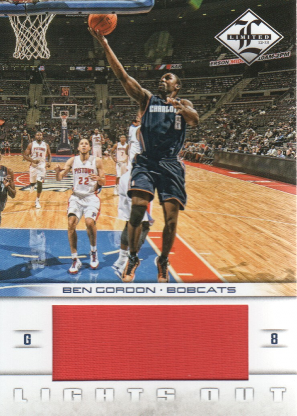 2012-13 Limited Lights Out Materials #10 Ben Gordon/199
