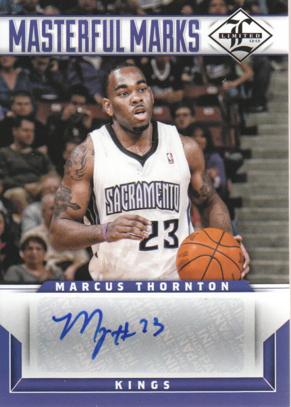 2012-13 Limited Masterful Marks Signatures #19 Marcus Thornton/199
