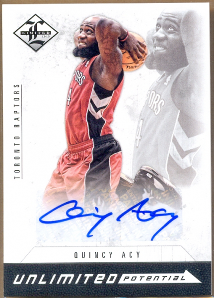 2012-13 Limited Unlimited Potential Signatures #7 Quincy Acy/199