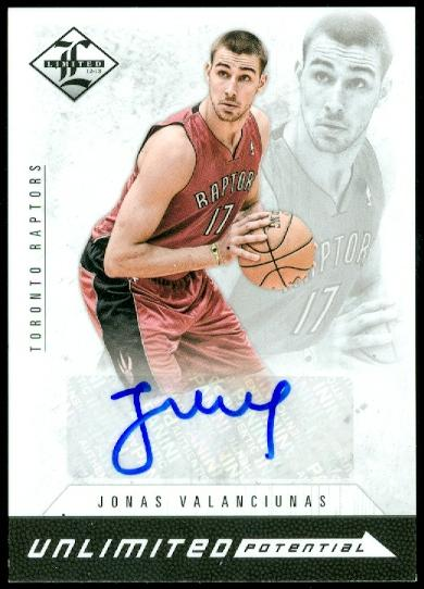 2012-13 Limited Unlimited Potential Signatures #25 Jonas Valanciunas/199