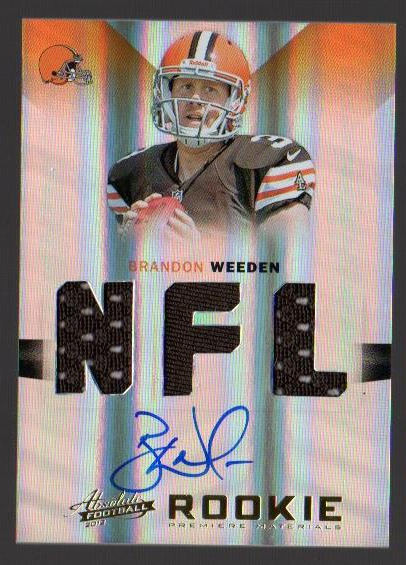 2012 Absolute #205 Brandon Weeden JSY AU RC