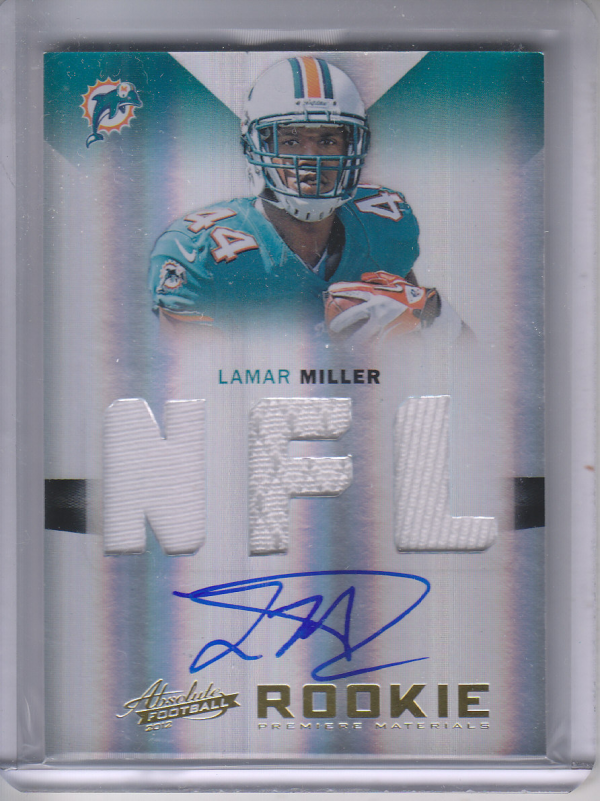 2012 Absolute #219 Lamar Miller JSY AU RC
