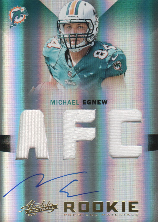 2012 Absolute Rookie Premiere Materials Autographs AFC/NFC #221 Michael Egnew