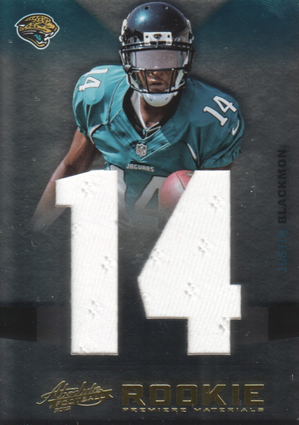 2012 Absolute Rookie Premiere Materials Oversize Jersey Number #217 Justin Blackmon/50