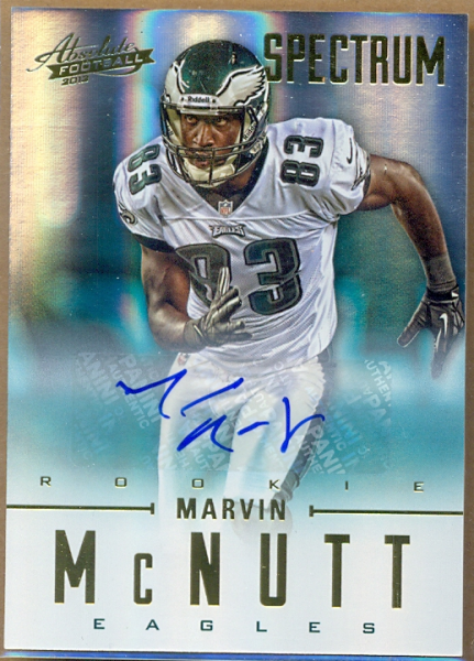 2012 Absolute Spectrum Gold Autographs #164 Marvin McNutt/299