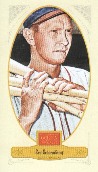 2012 Panini Golden Age Mini Broadleaf Blue Ink #66 Red Schoendienst