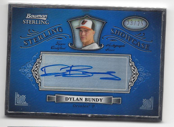 2012 Bowman Sterling Showcase Autographs #DB Dylan Bundy