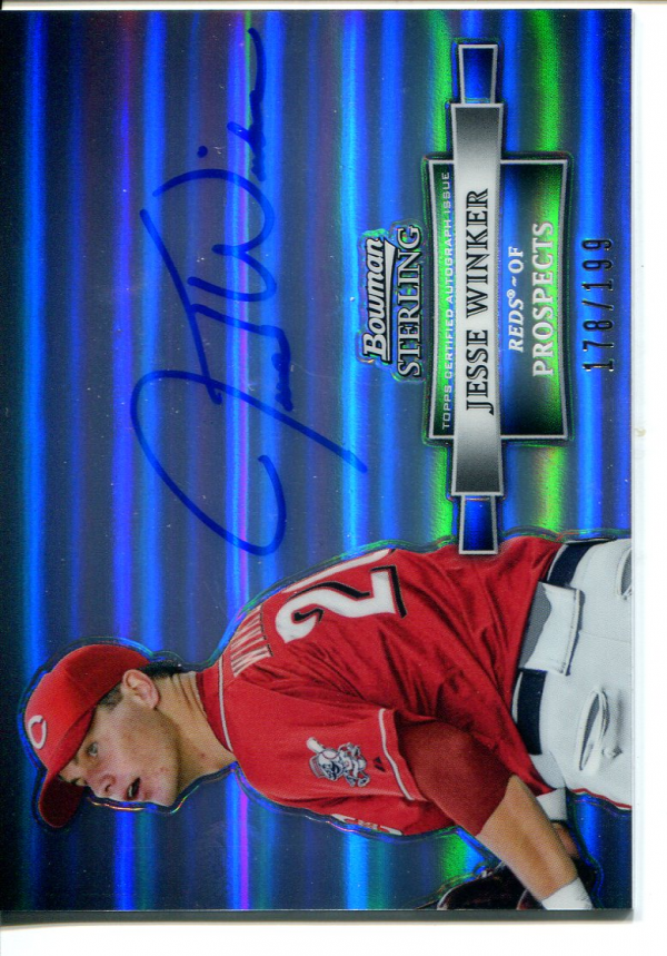 2012 Bowman Sterling Prospect Autographs Refractors #JWI Jesse Winker
