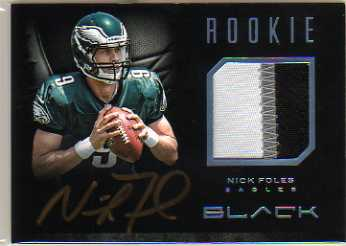 2012 Panini Black Rookie Signature Materials Prime Platinum #18 Nick Foles