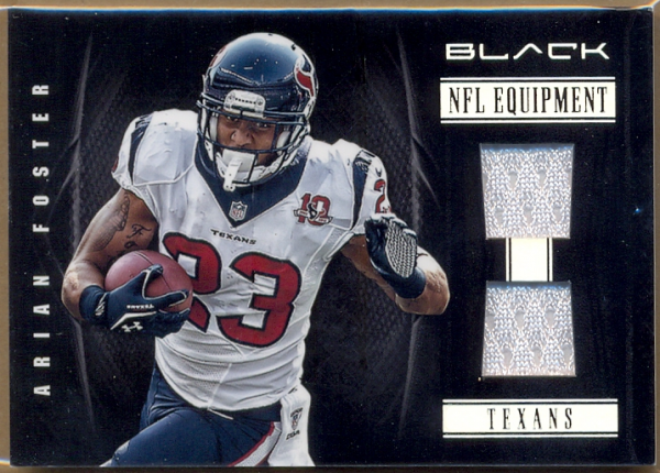 2012 Panini Black NFL Equipment Combos #19 Arian Foster/99