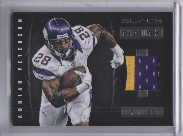 2012 Panini Black NFL Equipment Prime #2 Adrian Peterson/49