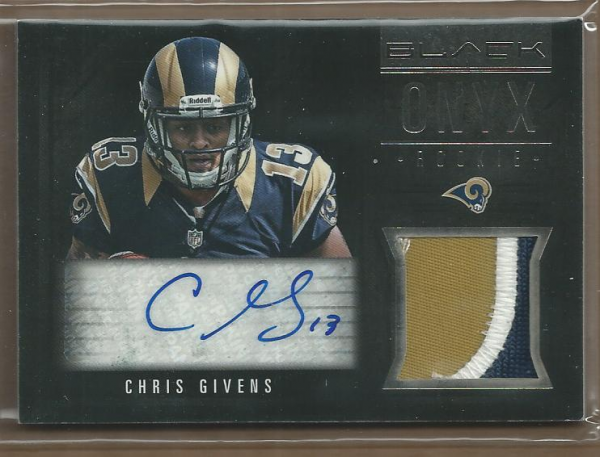 2012 Panini Black Onyx Rookie Materials Prime Signatures #27 Chris Givens