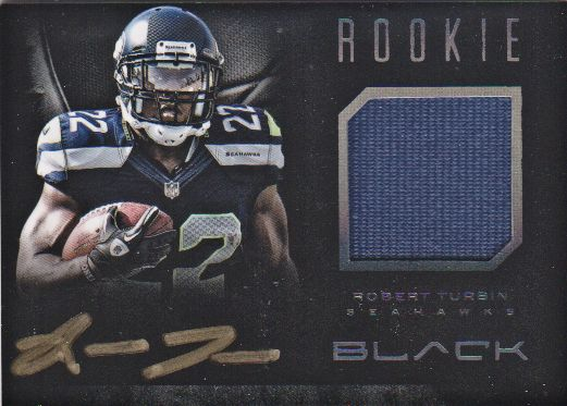 2012 Panini Black Rookie Signature Materials Prime Black #29 Robert Turbin