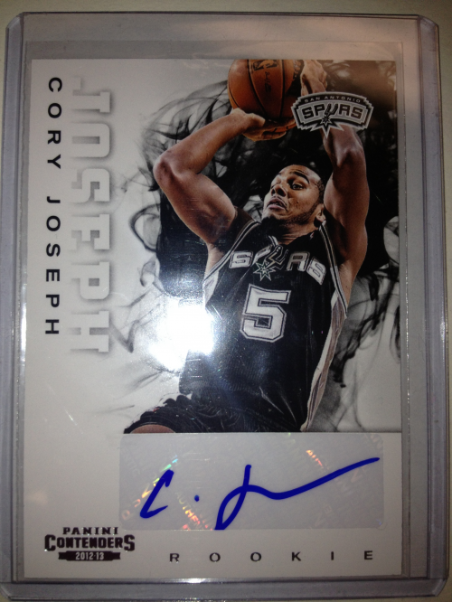 2012-13 Panini Contenders #276 Cory Joseph AU RC
