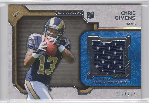 2012 Topps Strata Rookie Jerseys #RRCG Chris Givens