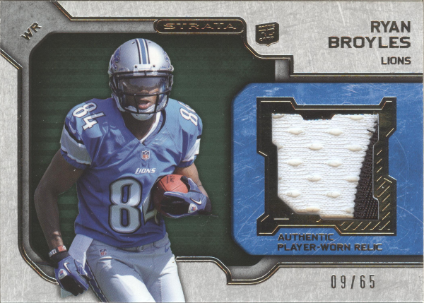 2012 Topps Strata Rookie Jerseys Green Patch #RRRB Ryan Broyles