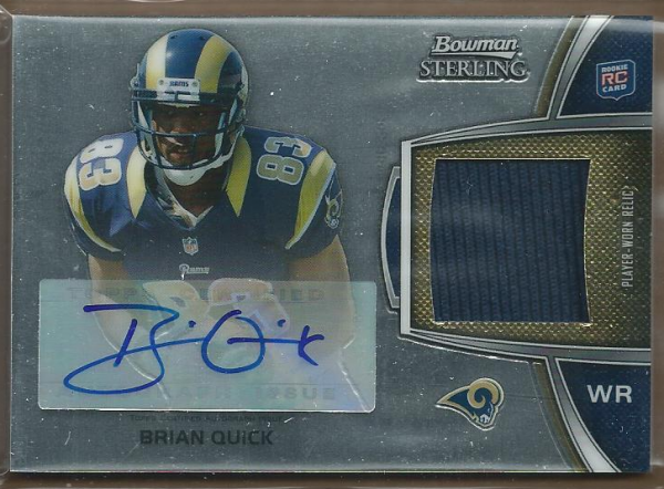 2012 Bowman Sterling #BSARBQ Brian Quick JSY AU
