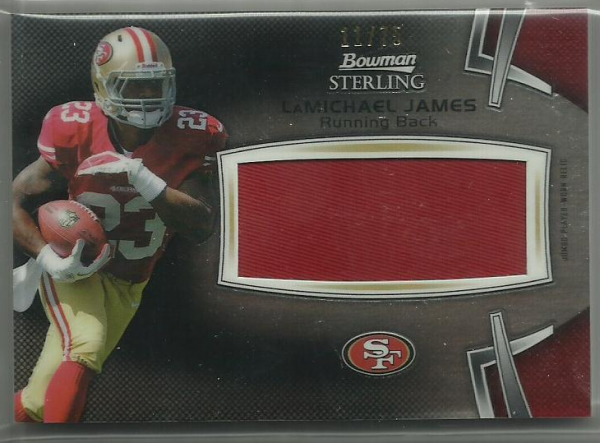 2012 Bowman Sterling Black Refractors #BSJRRLJ LaMichael James JSY/75
